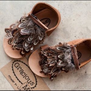 Gracious May Luxe Feather Sandals